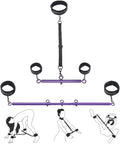 VioletLock Purple Spreader Bar BDSM Kit with Collar & Cuffs