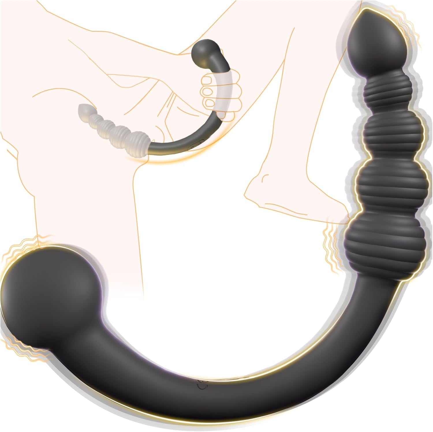 CurvePulse Dual-Ended Vibrating Prostate Massager 9 Modes