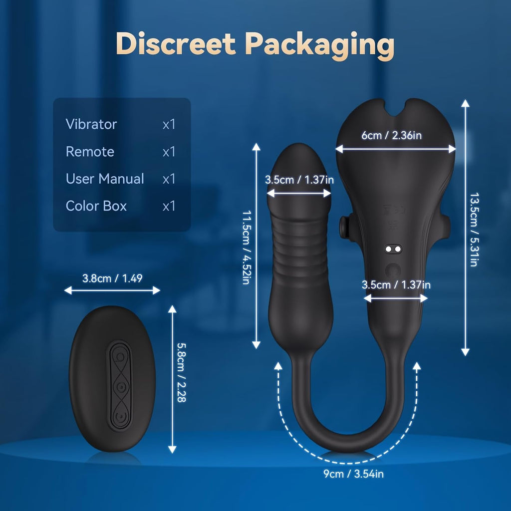 DominusCore Thrusting Prostate Massager Cock Ring 10 Modes