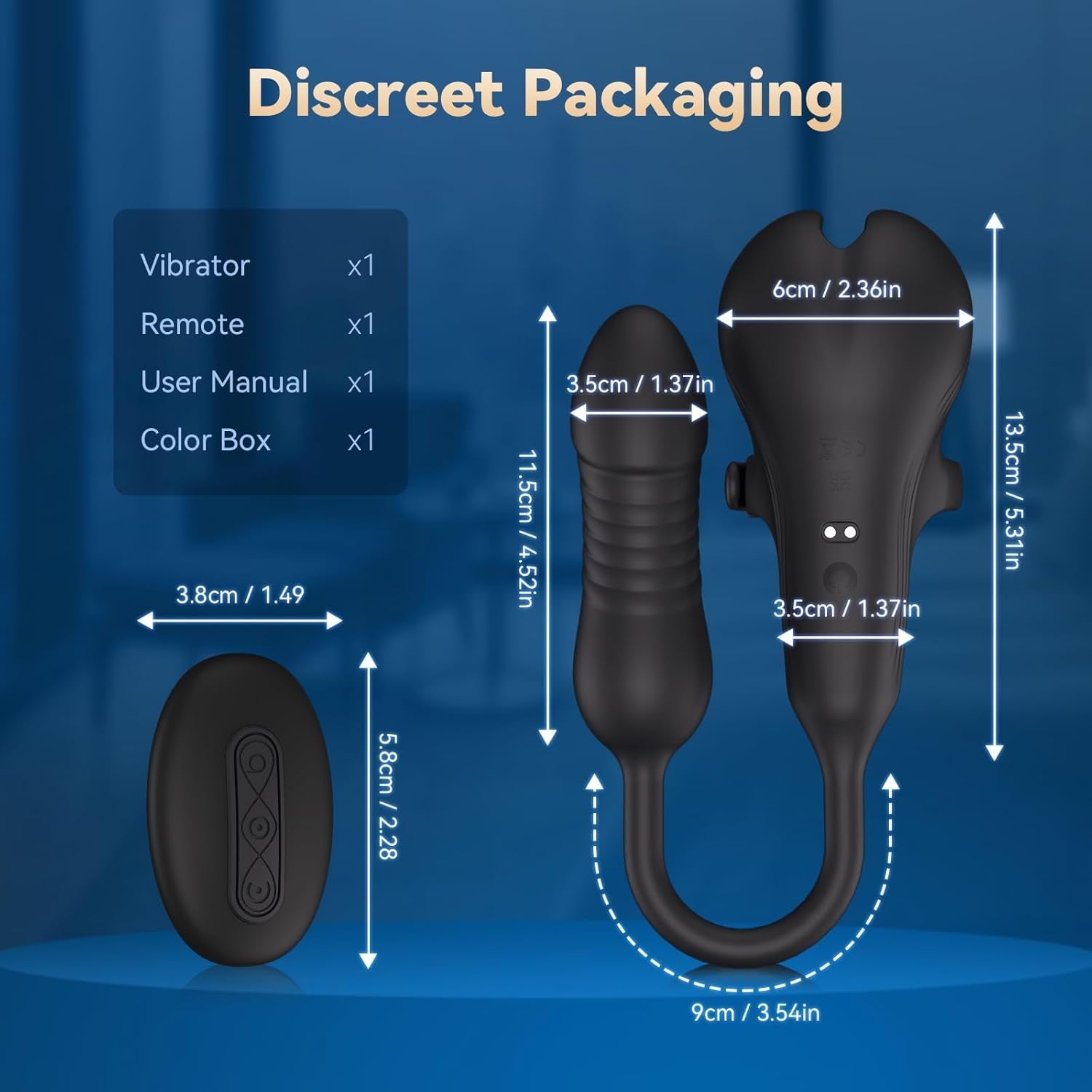 DominusCore Thrusting Prostate Massager Cock Ring 10 Modes