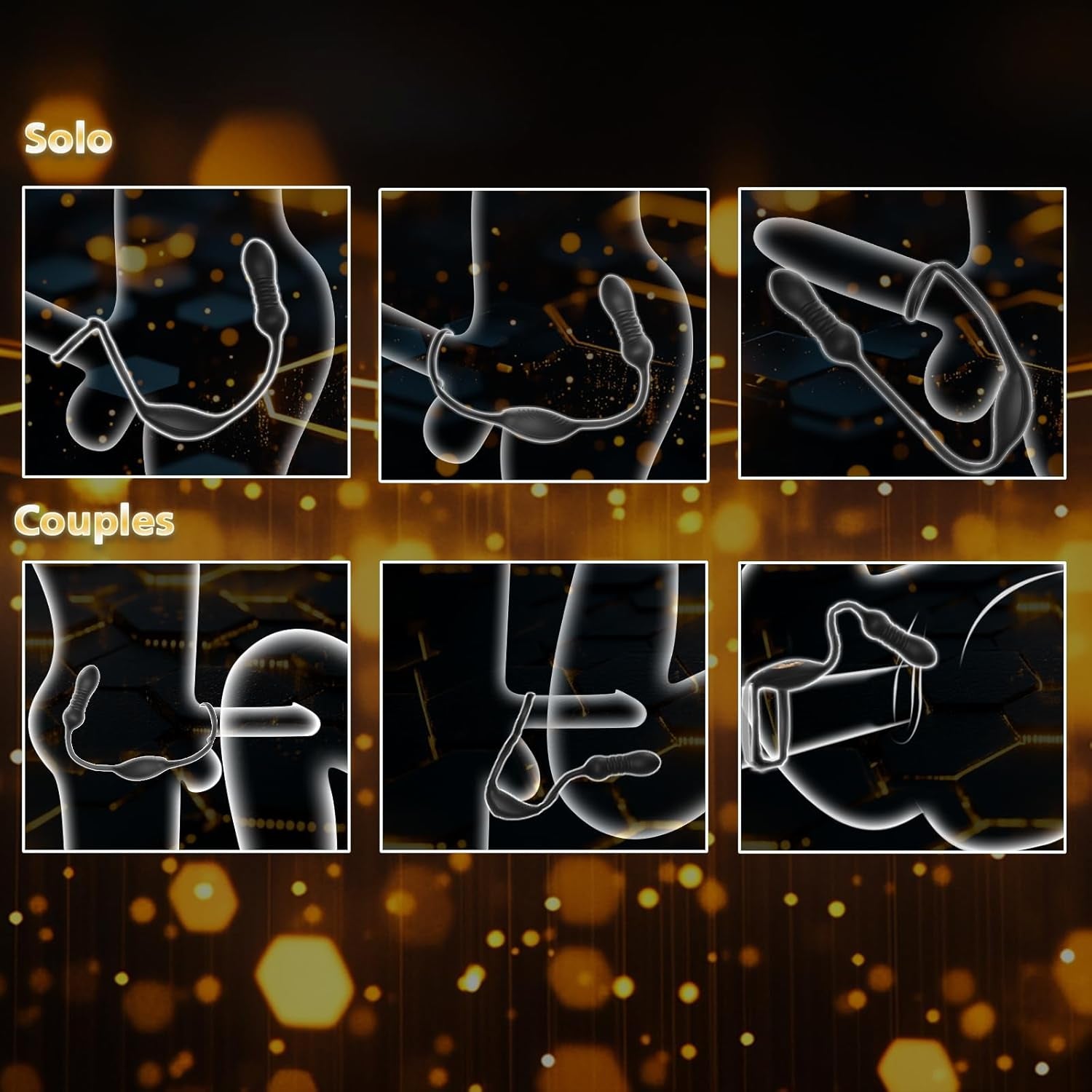 QuadThrust Thrusting Prostate Massager Cock Ring App Remote 9 Modes