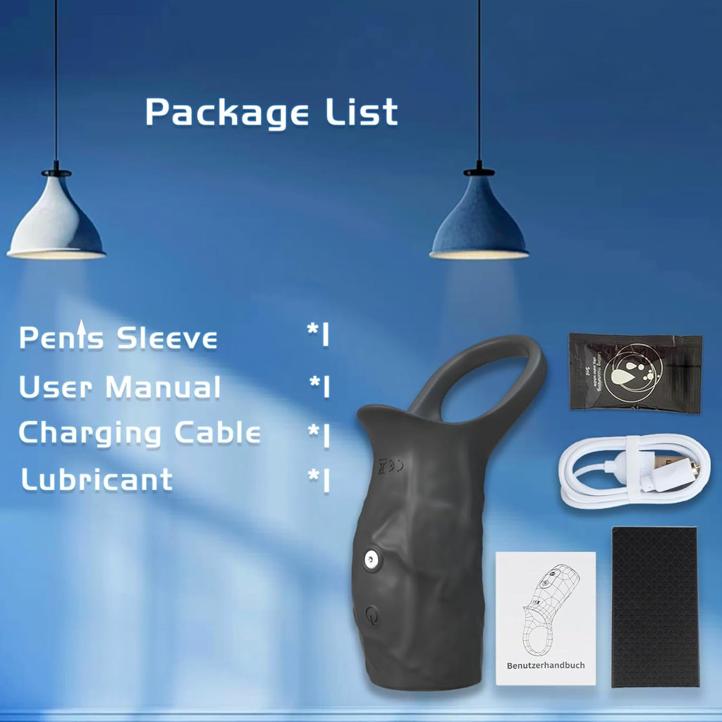 SirenStim 360° Penis Sleeve Extender with Vibration & Ball Ring