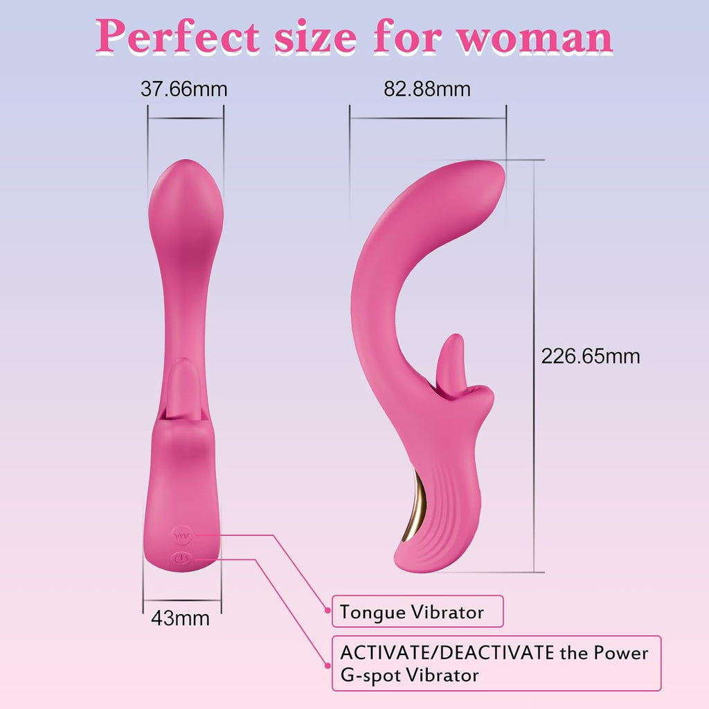 GildedAura Clitoral Licking Dildo Vibrator
