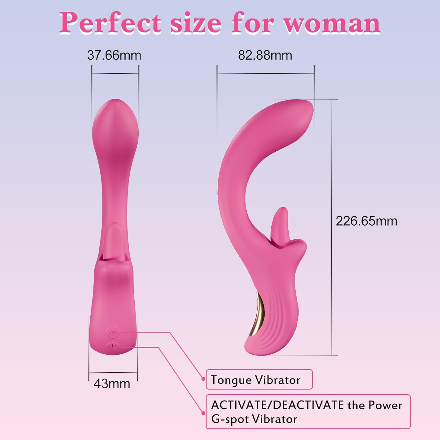 GildedAura Clitoral Licking Dildo Vibrator