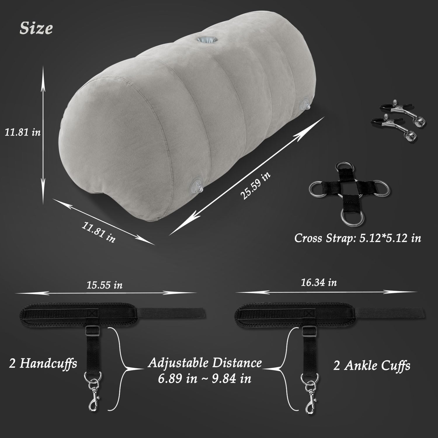SatinPulse Sex Pillow Cuffs Set