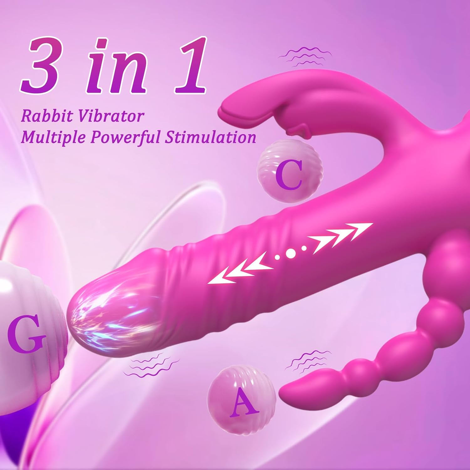 TripleThrob Thrusting Dildo Vibrator