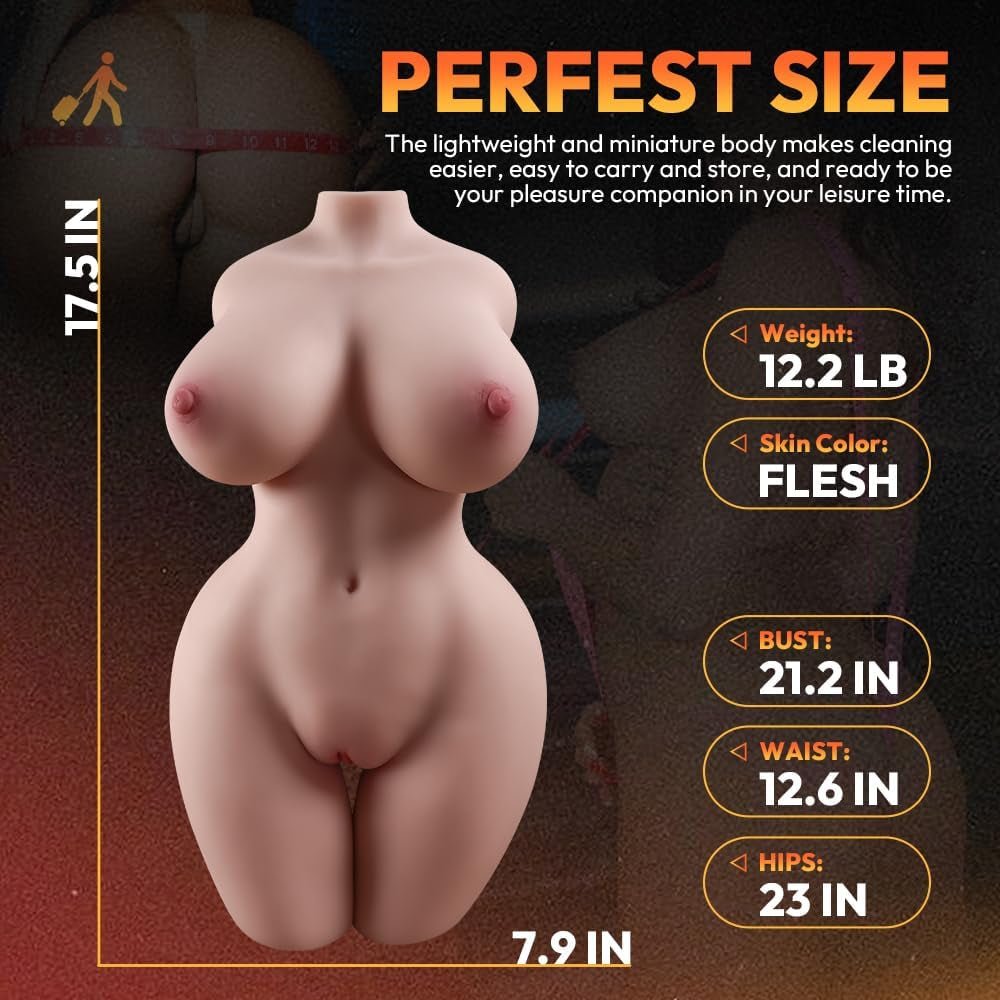 FlexFormX Dual Channel Torso Sex Doll w/ Skeleton