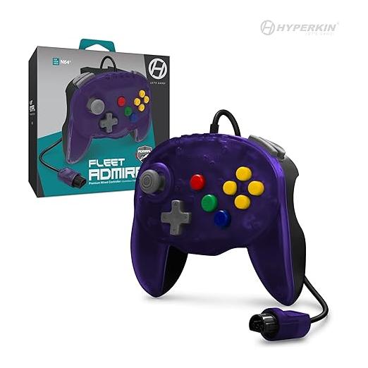Controlador con cable premium Fleet Admiral para Nintendo 64 (violeta)