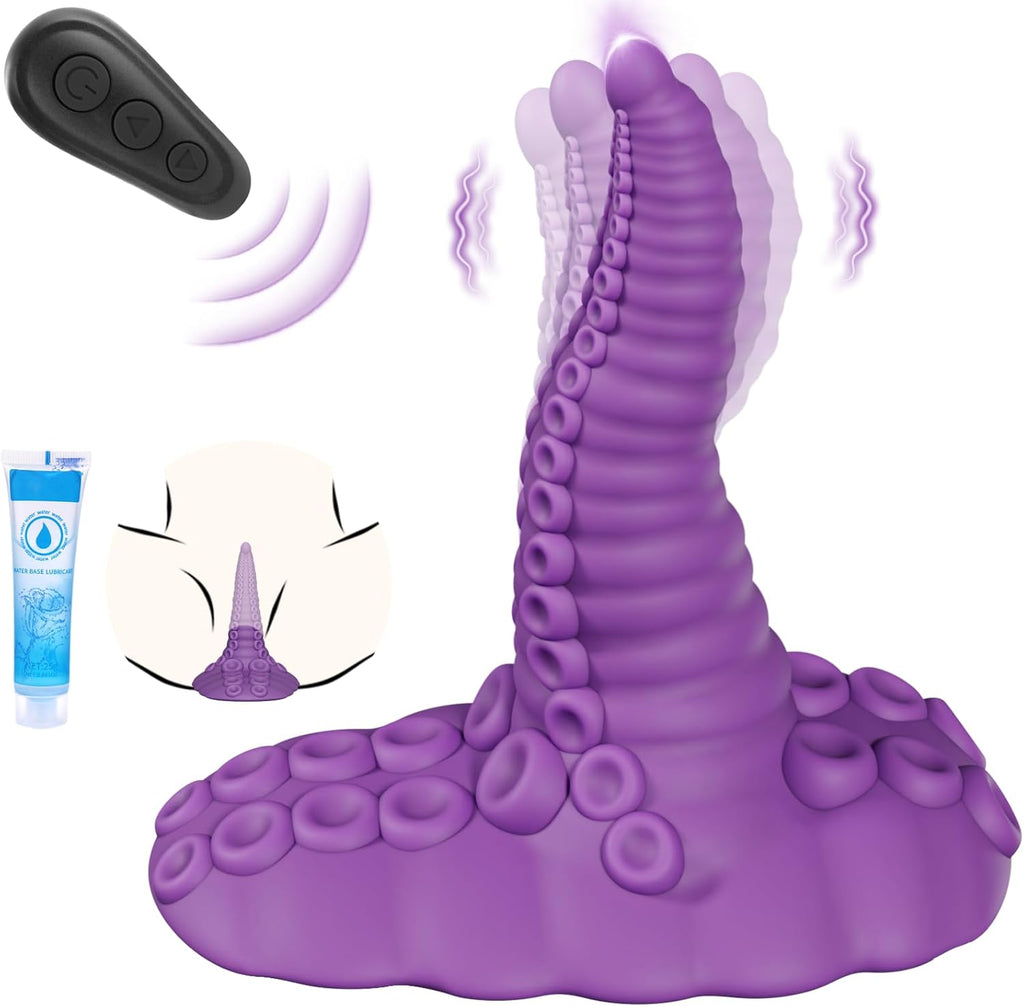 EuphorWave Fantasy Monster Tentacle Dildo | Vibrating, Waterproof, Powerful Suction Cup