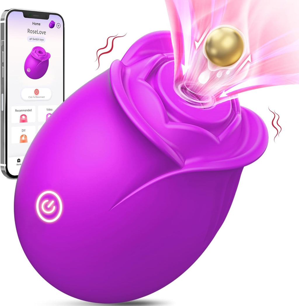 VeltrixaX Rose Clit Sucker App Control 9 Modes Waterproof
