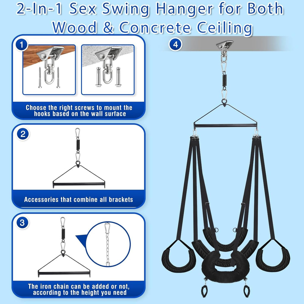 TitanOrbit 360° Ceiling Sex Swing 1000lb