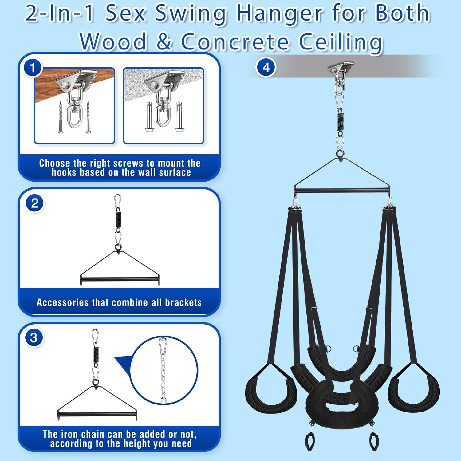 TitanOrbit 360° Ceiling Sex Swing 1000lb