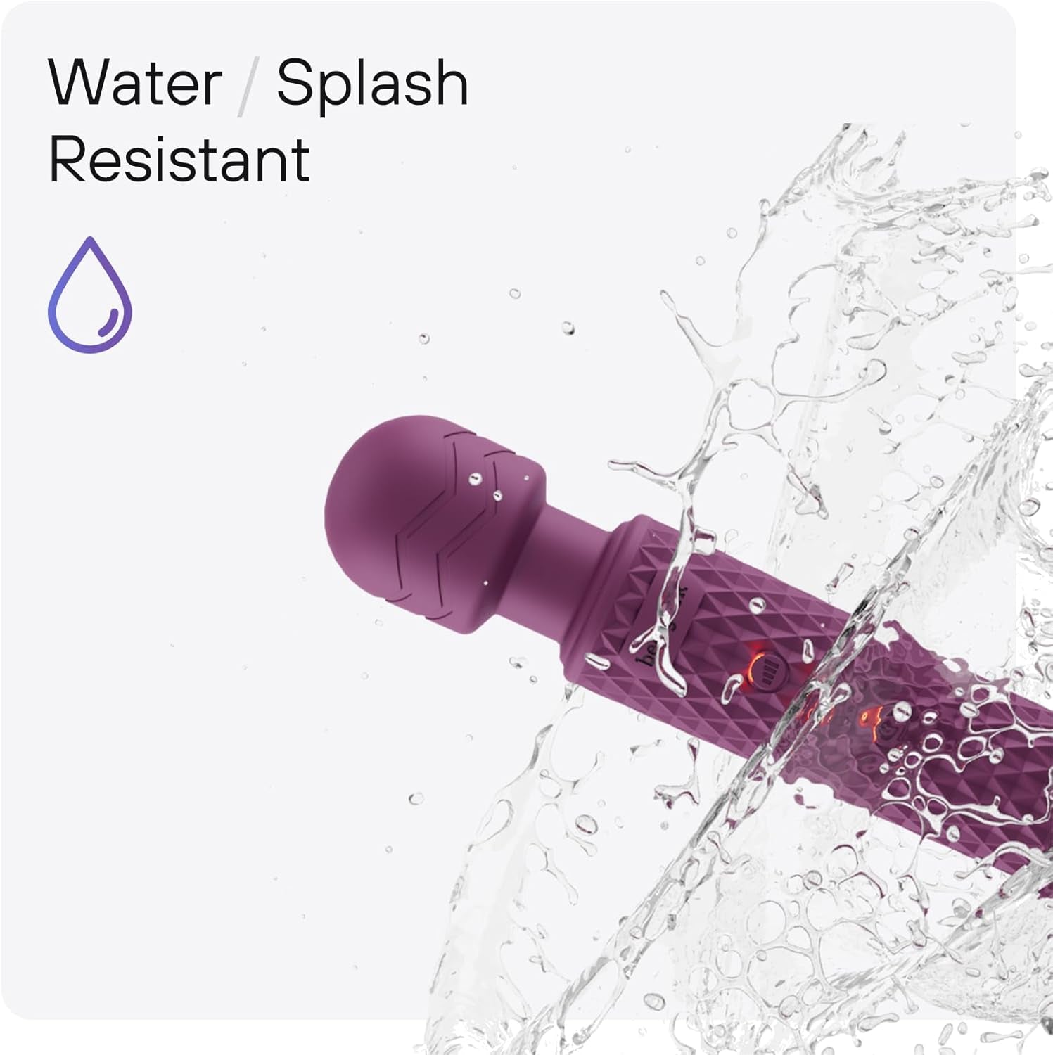 PrismFlex Wand Vibrator 20 Patterns 8 Speeds Rechargeable