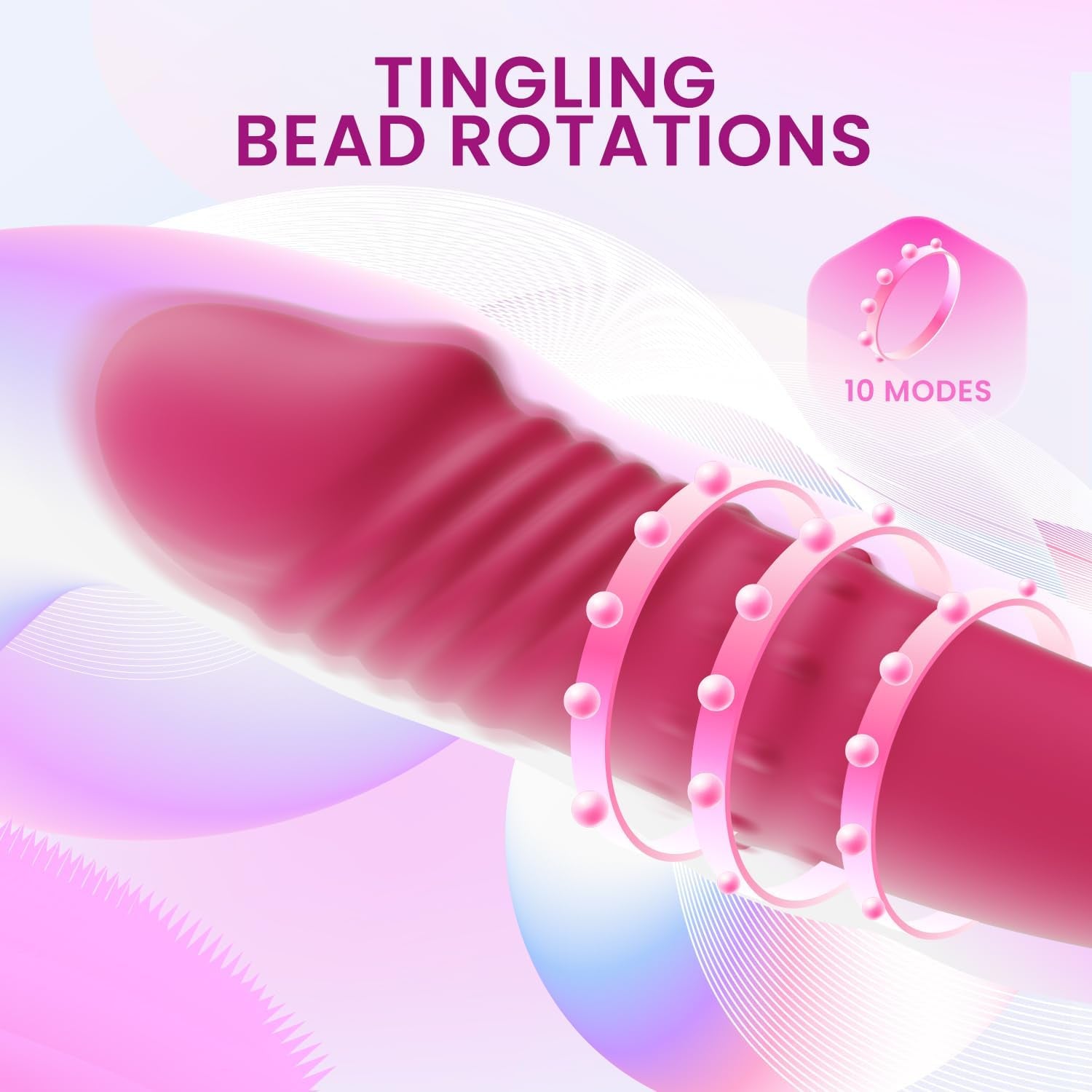 VelouraBloom 4-in-1 Rose Thrust Licking Vibrator G-Spot Beads Toy
