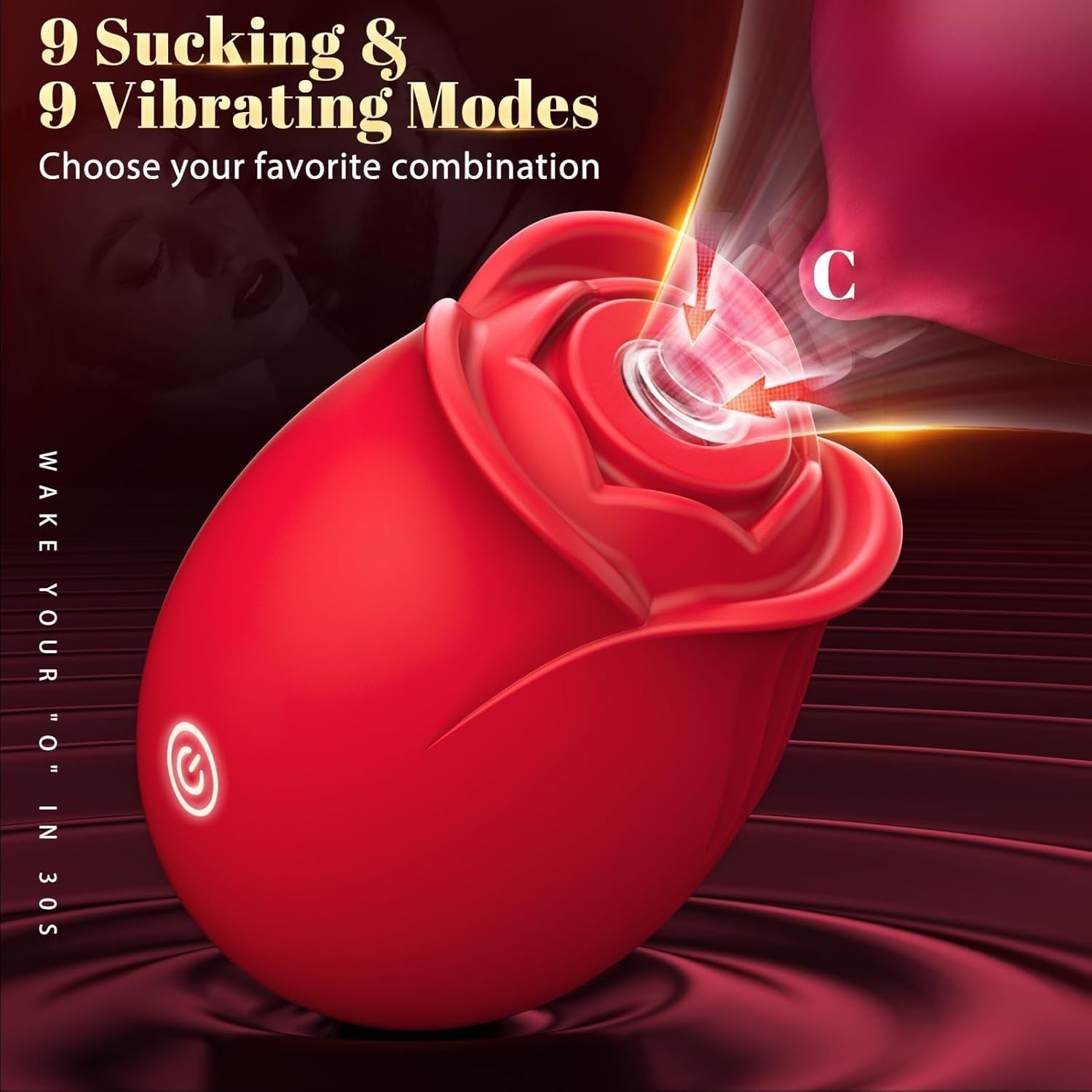 AurevynX Rose Clit Sucker App Control 9 Modes Waterproof