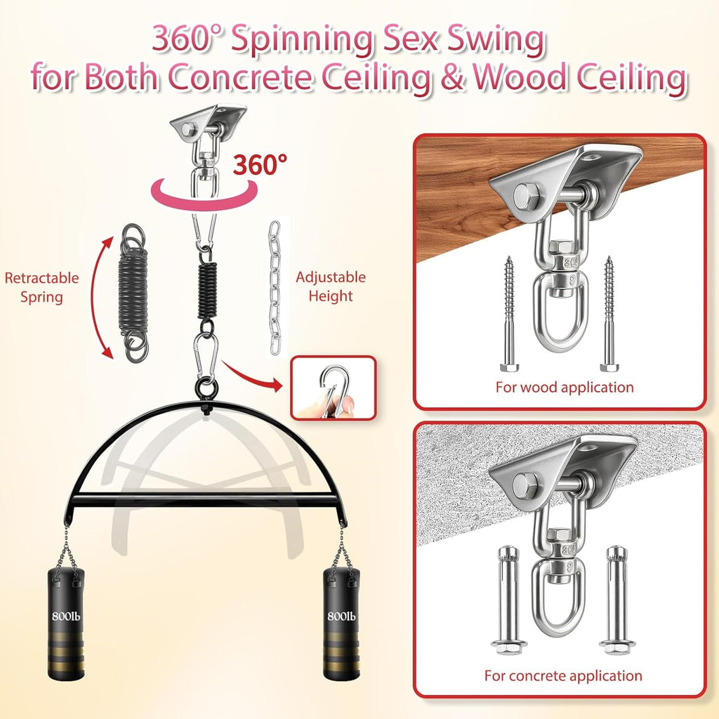 AeroRotate 2-in-1 360° Sex Swing 800lb