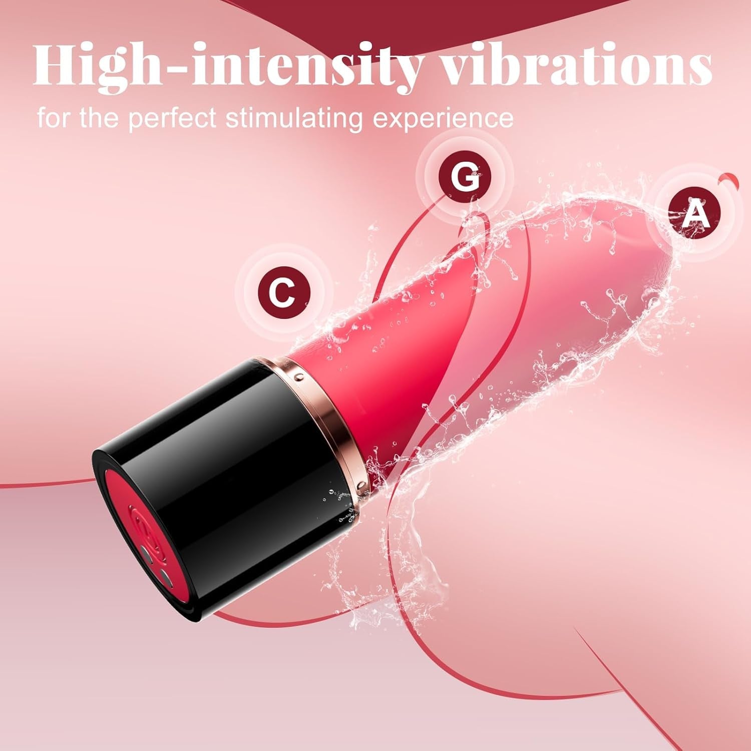 VelvetSwitch Lipstick Vibrator 10 Modes Waterproof Rechargeable