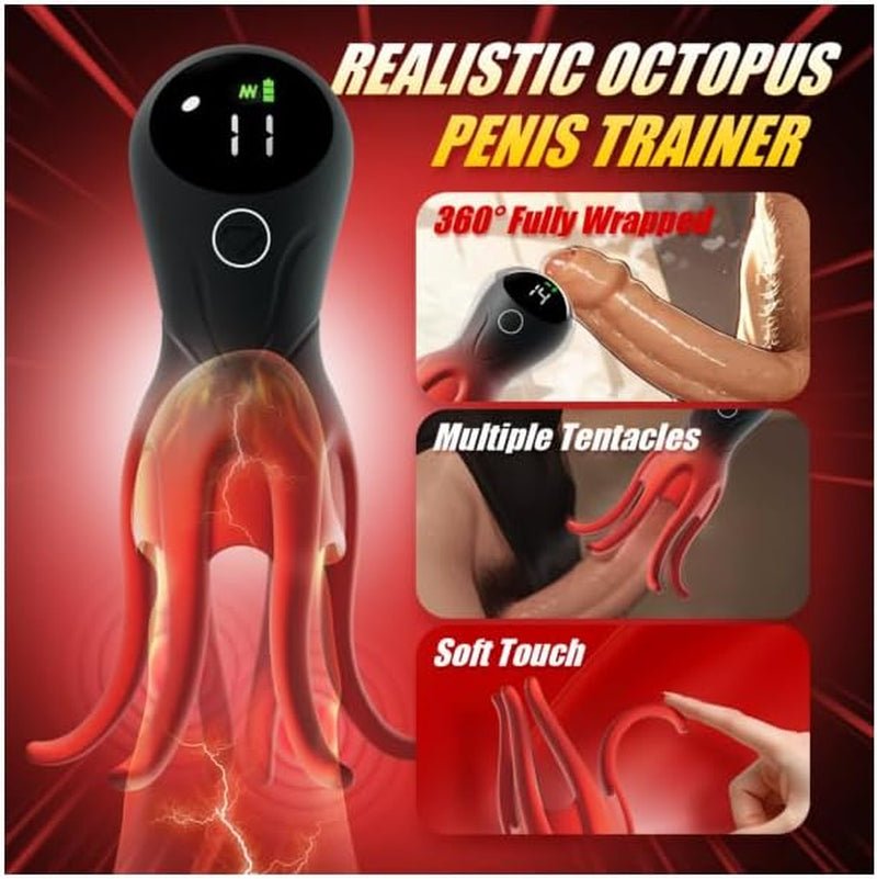 LumiTentacle LED Male Training Vibrator 12 Modes Tentacle