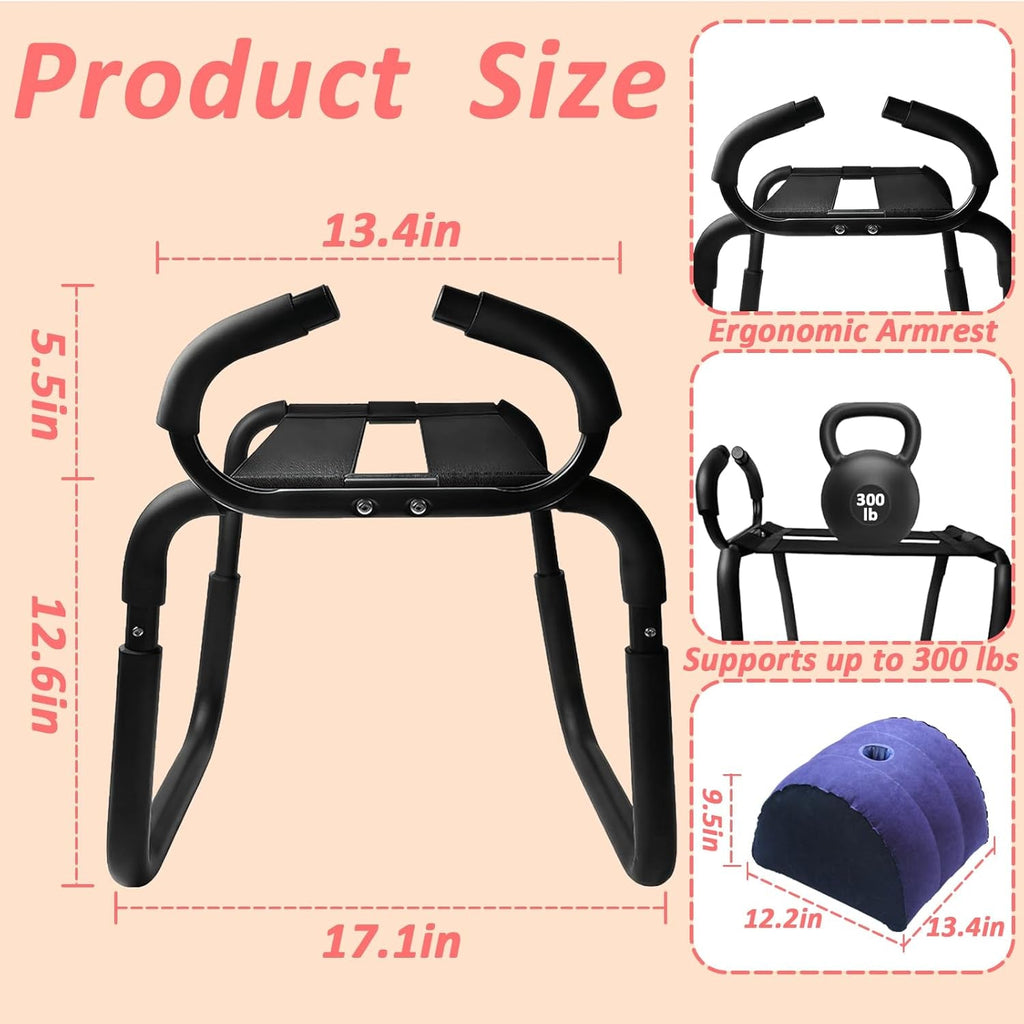 RhythmCore Adjustable Sex Chair with Handrail