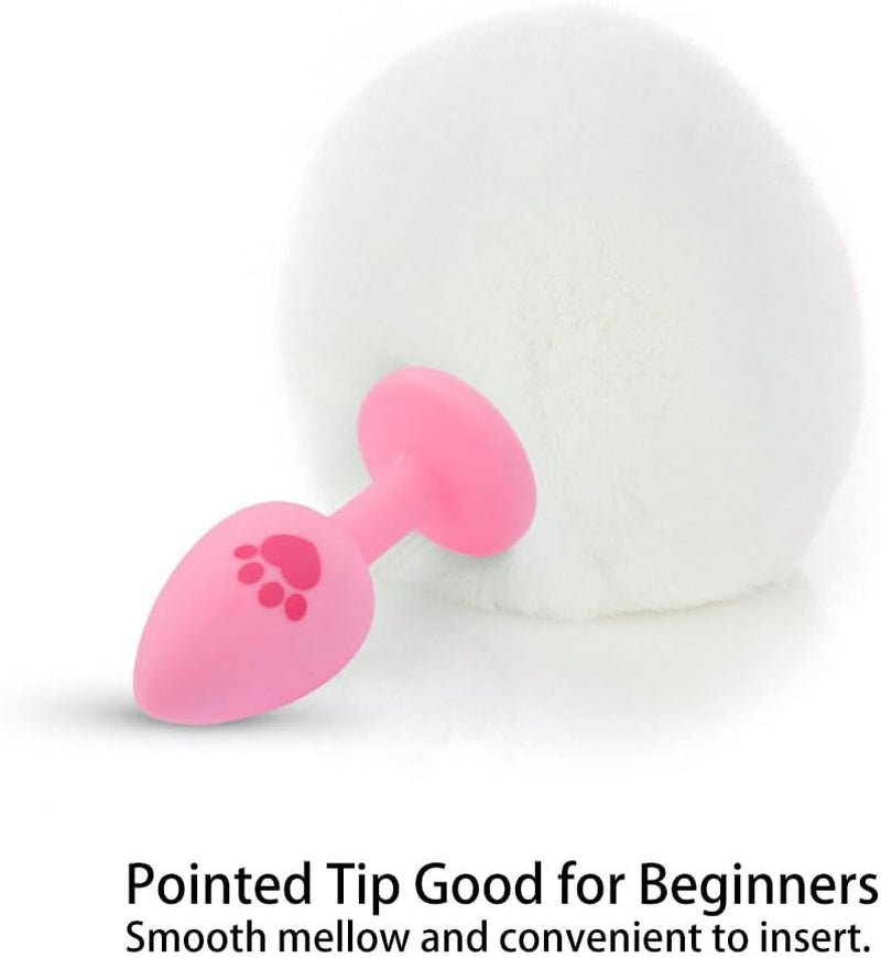VelvetBunny Bunny Tail Silicone Butt Plug for Beginners