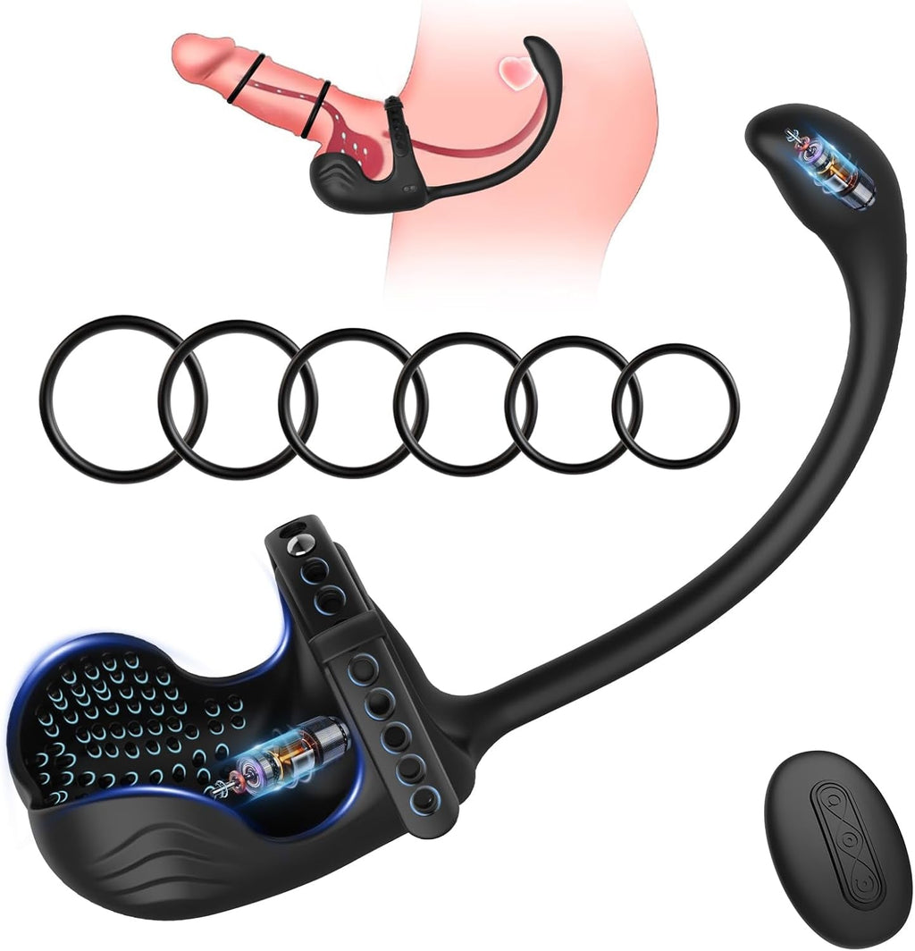 FlexCoreX Prostate Massager Cock Ring Remote Waterproof Kit