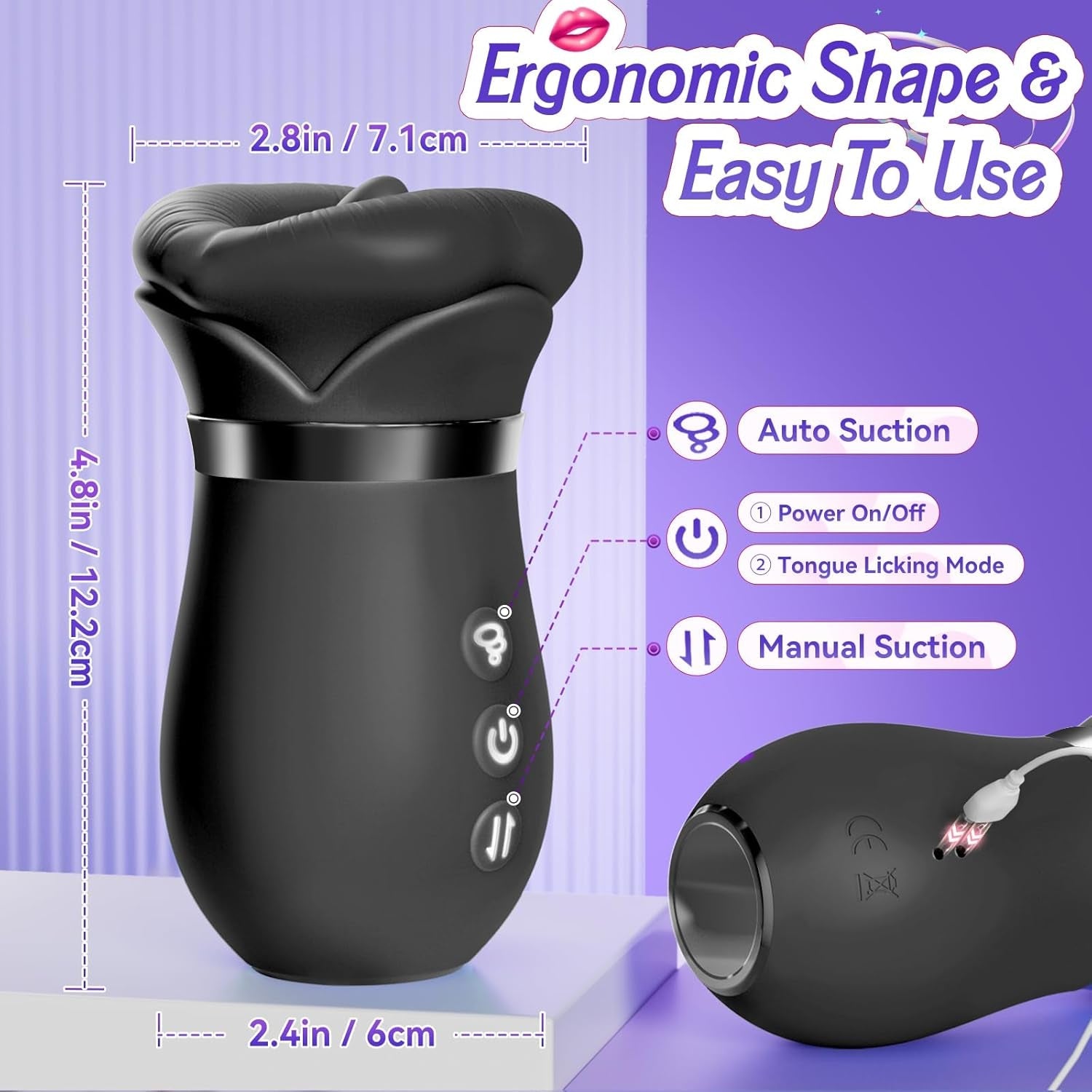VantelleX AI Bloom Wand Clit Sucker App Waterproof Quiet