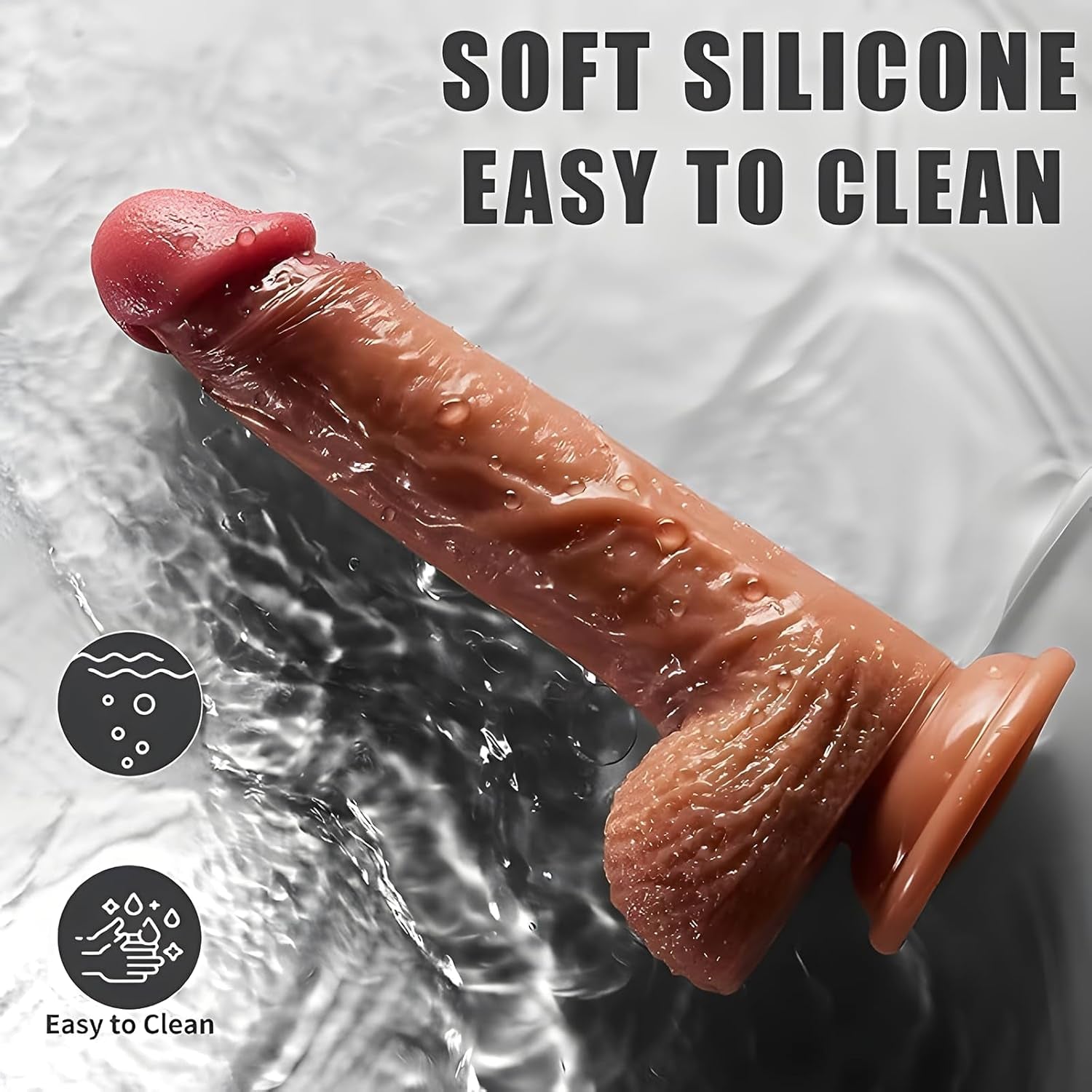 FluidCore 8.5” Squirting Silicone Dildo Suction Cup