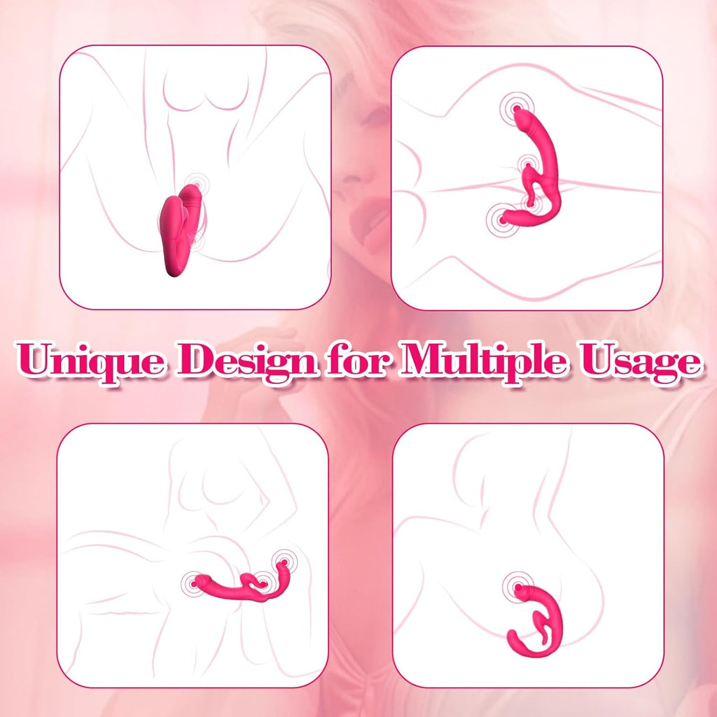 TriFusion Strapless Strap On Triple Motor Vibrator
