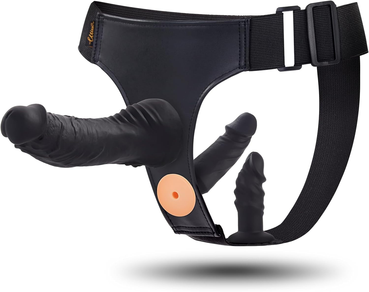 TriNova Triple Strap-On Harness with 3 Dildos