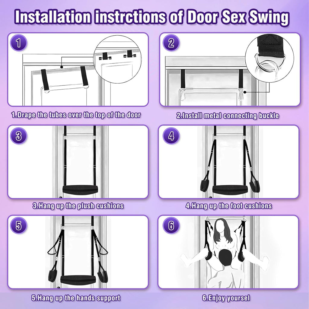 NoctyraX 2-in-1 Door Sex Swing Restraint Kit
