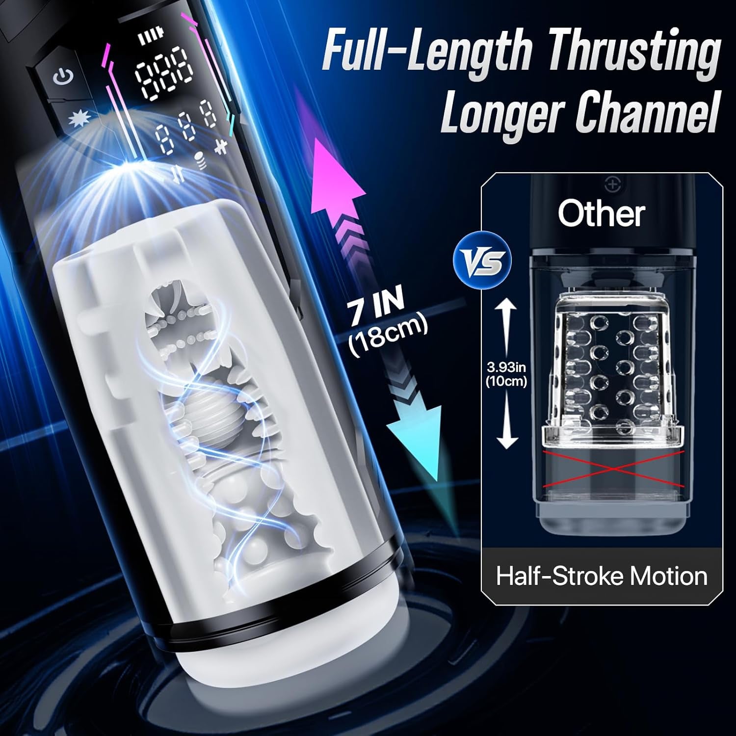 MaxionX AI Male Masturbator Thrust Suction LCD App