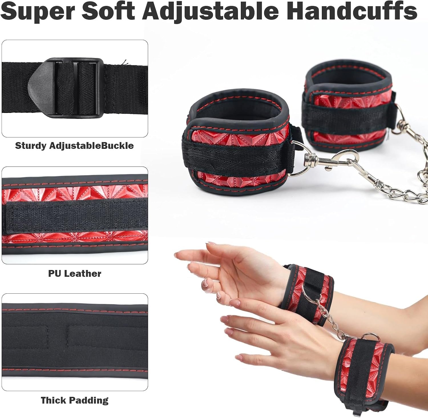 ElevaBond BDSM Positioning Wedge Pillow Set with Straps & Harness