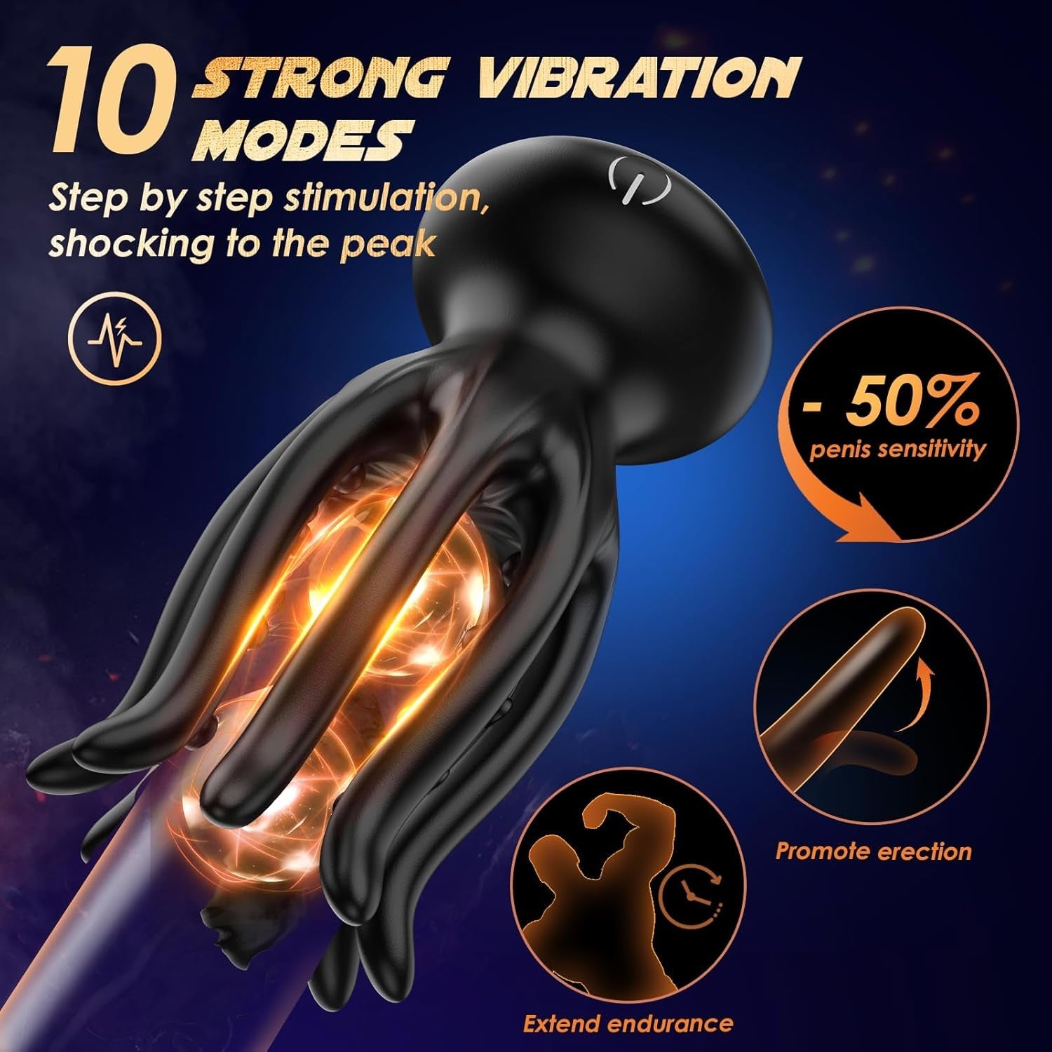OctoGripX Tentacle Penis Training Vibrator 10 Modes 360 Wrap