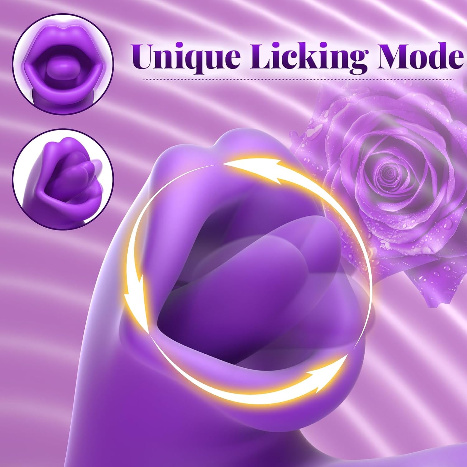 ElyraPulse 3-in-1 Rose Tongue Thrusting Vibrator G-Spot