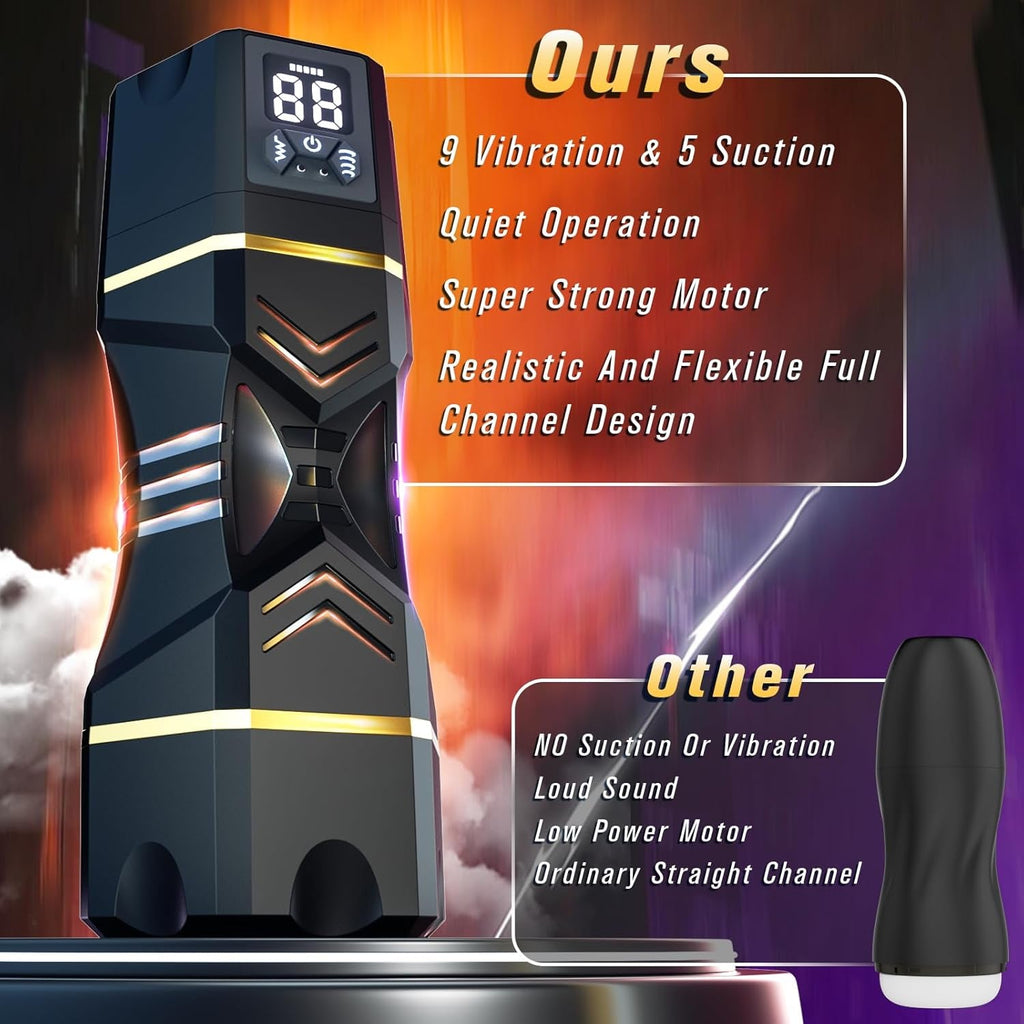 SensaFlow Vibrating Pocket Pussy 5 Suction 9 Vibration Stroker