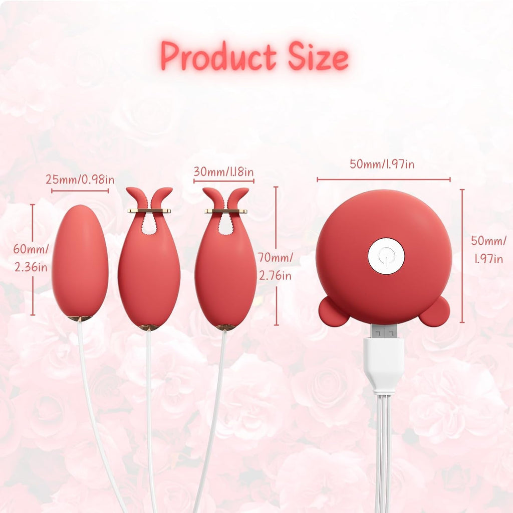 SilkGrip 10-Mode Vibrating Nipple Clamps – Waterproof