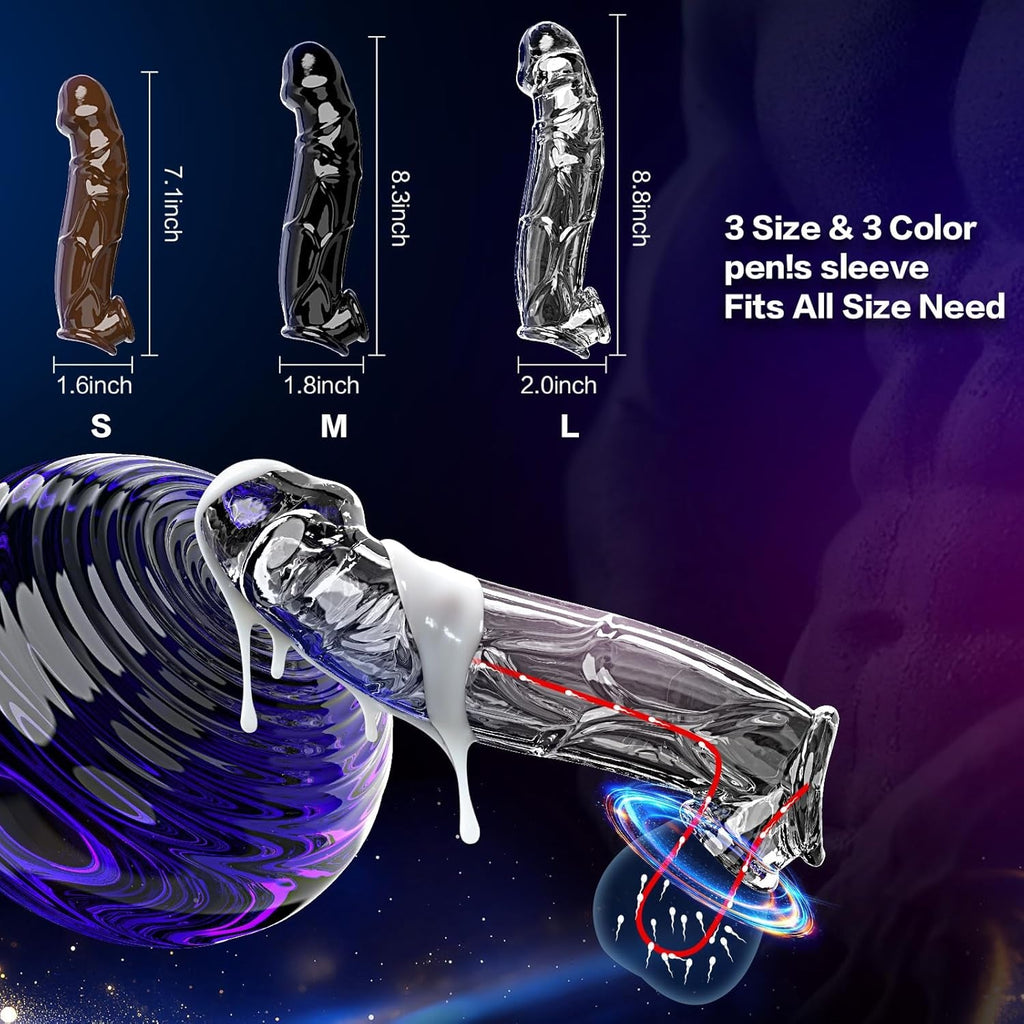 FlexTrio 3 Size Penis Sleeve Set TPE Extender Rings