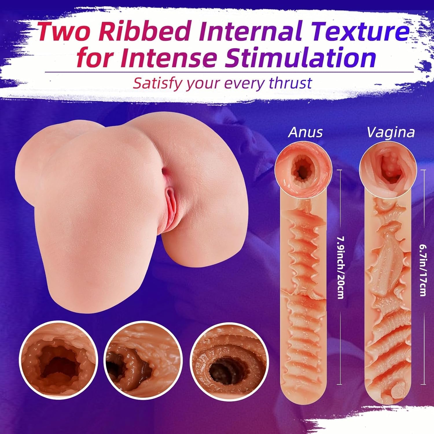 LuxeGrip Portable Sex Doll 5.9LB | Dual Channel Stroker Kit