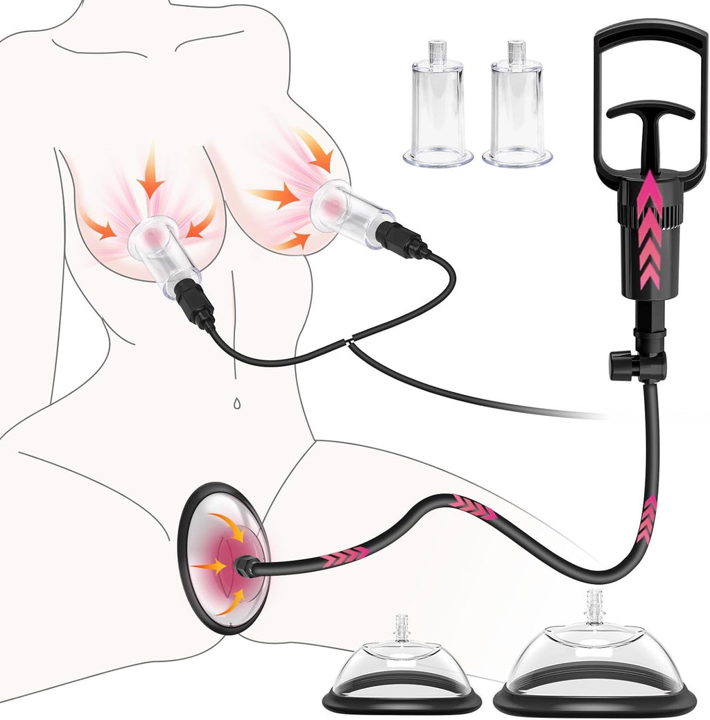 SuctionBloom Pussy Pump & Nipple Suction Kit 4 Cups
