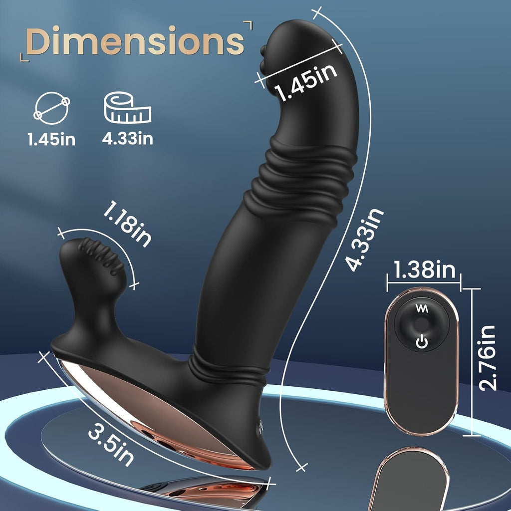 ThrustBead Thrusting Prostate Massager 9 Modes Remote Waterproof