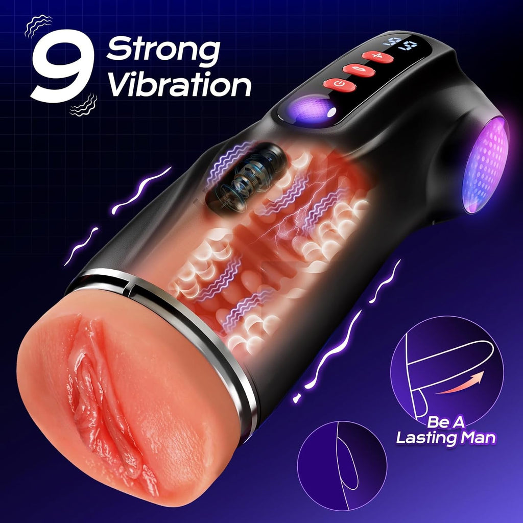 SynapseX AI Pocket Pussy 3 Sleeves Vibrating Stroker