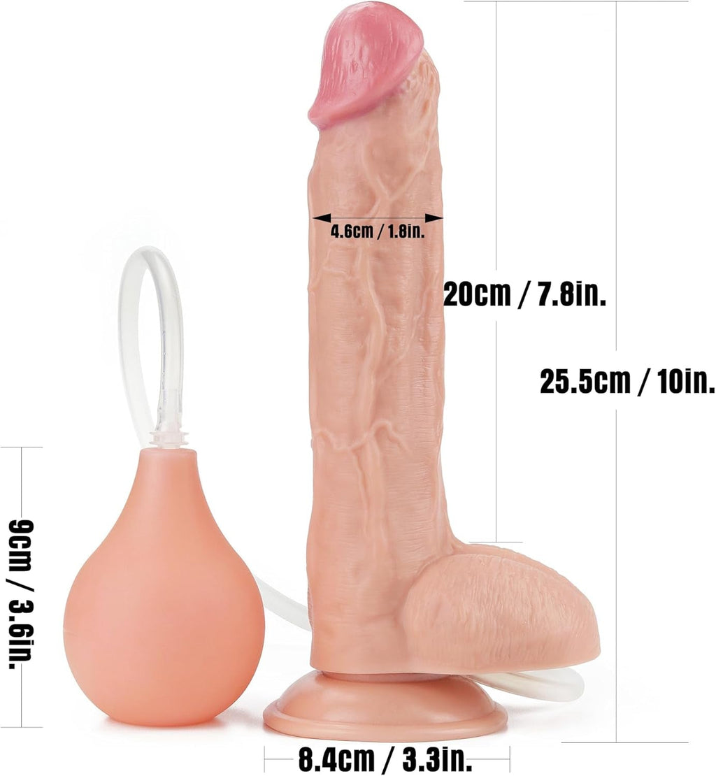 PowerJet 10” Squirting Dildo Enema Bulb Suction Cup