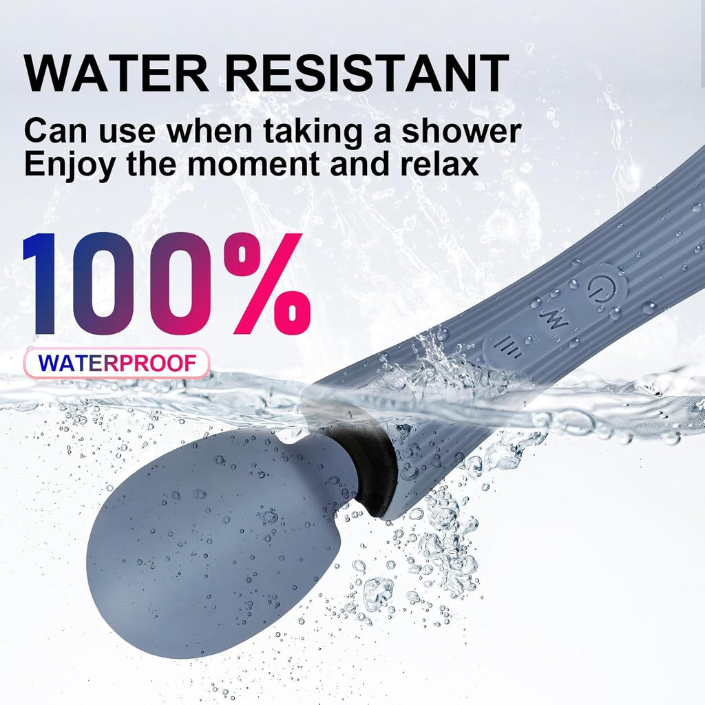 AquaLock Waterproof Wand Vibrator 12 Modes