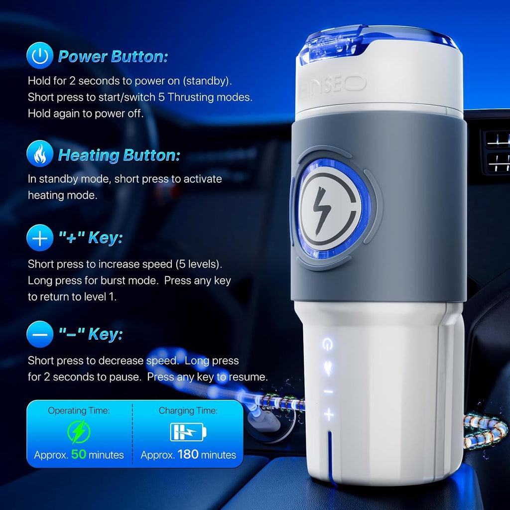 HyperGlide AI App Control Thrusting Heated Pocket Pussy Stroker