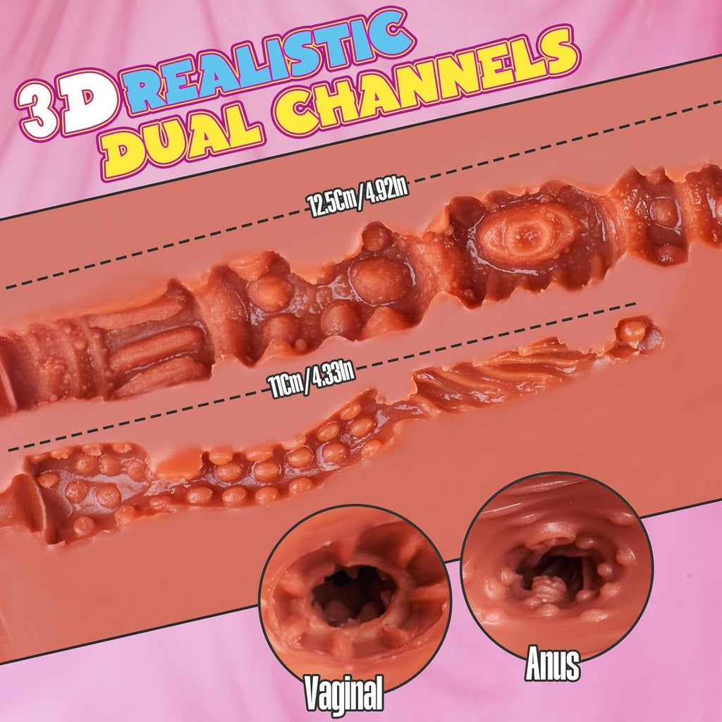 CurveyFlex 16LB Realistic Sex Doll Torso | Dual Channel Design