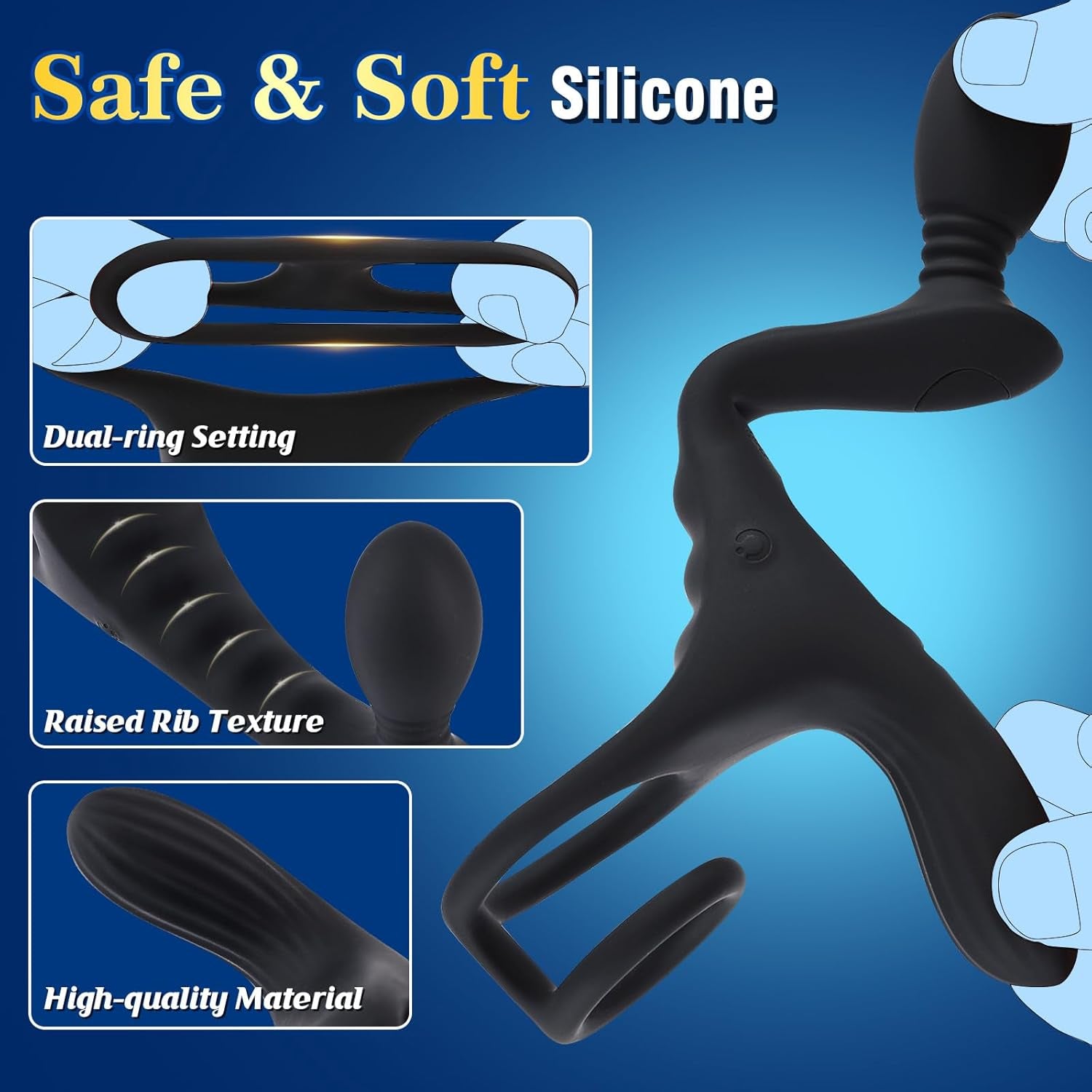 PulseCoreX Prostate Massager Cock Ring 7 Modes Remote Waterproof