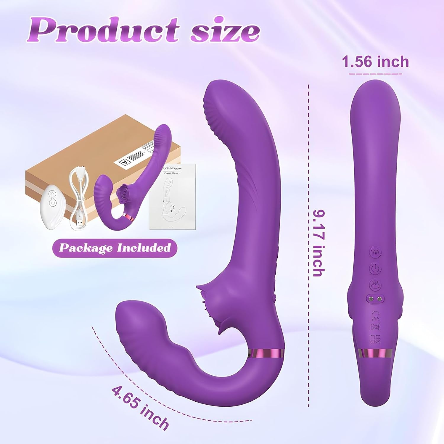 VeloraSync Strapless Strap On Double Ended Vibrator