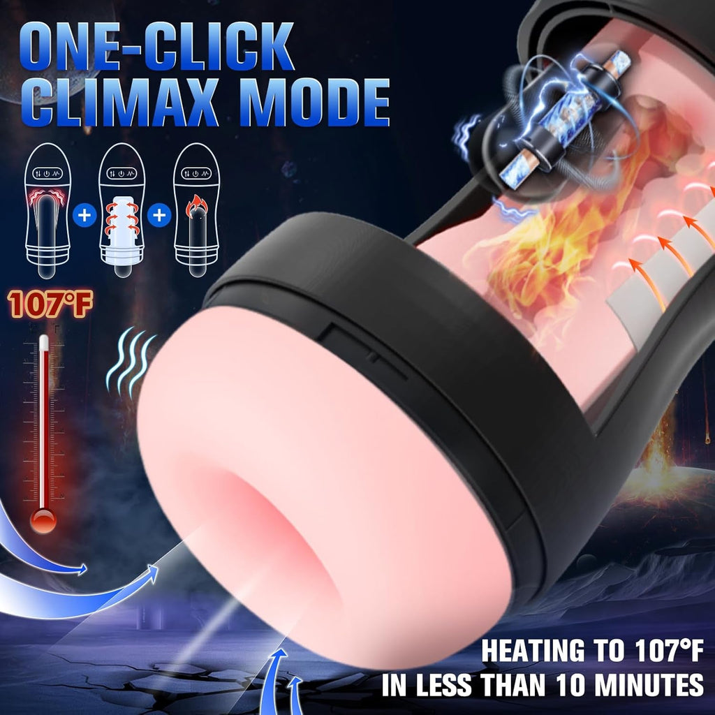 StormHeat APP Heating Male Masturbator Suction Pump 10 Vibration 9 Suction