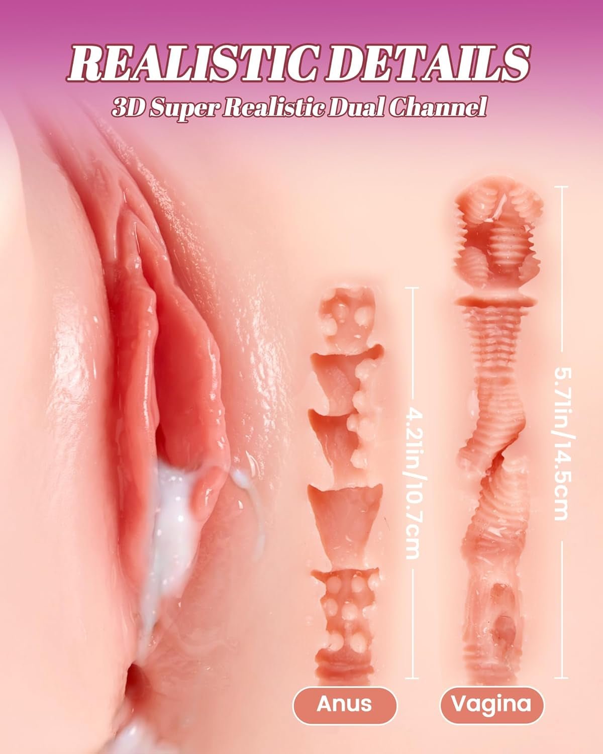 PulseForm Vibrating Dual Channel Torso Sex Doll 5.8LB