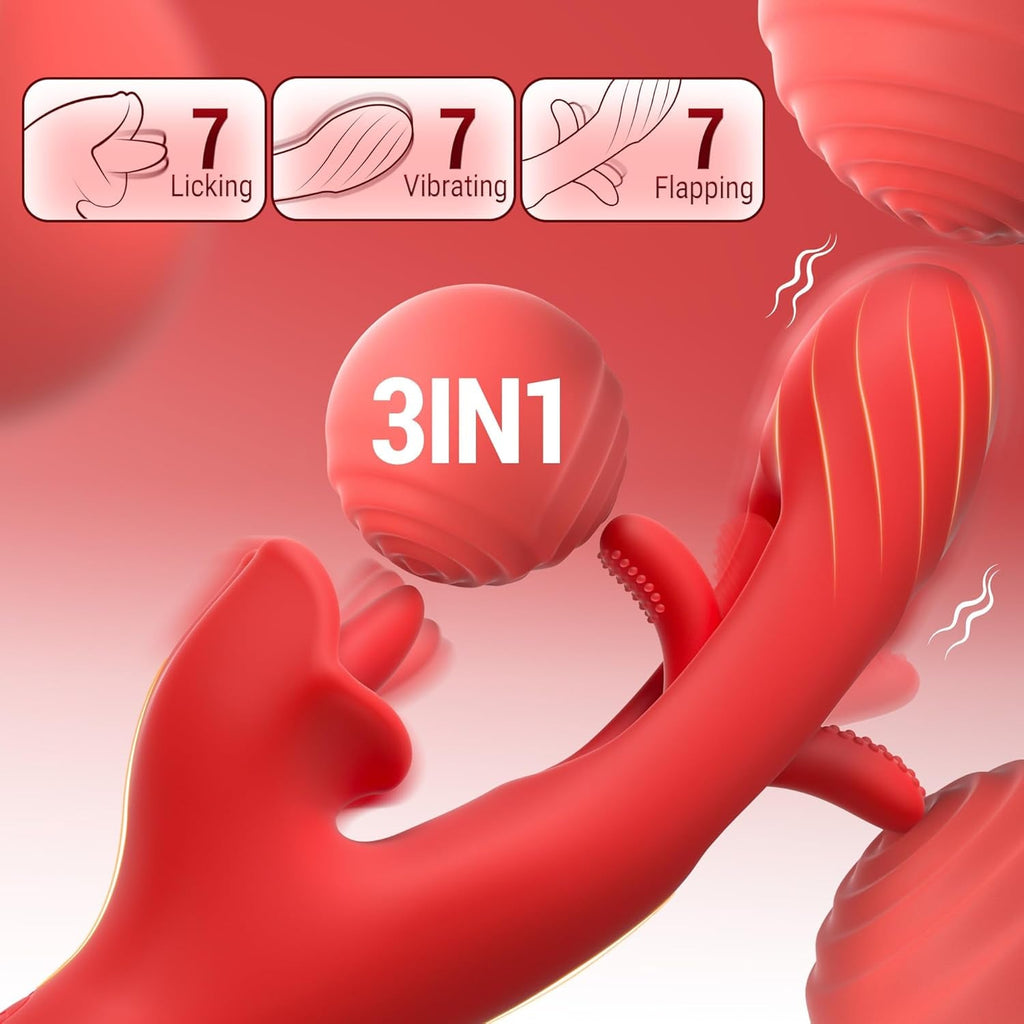 ElyraCore 3-in-1 Tongue Thrust Vibrator G-Spot 7 Modes